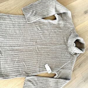 ABERCROMBIE & FITCH Cable knit sweater dress, Taupe, Size M, New with Tags